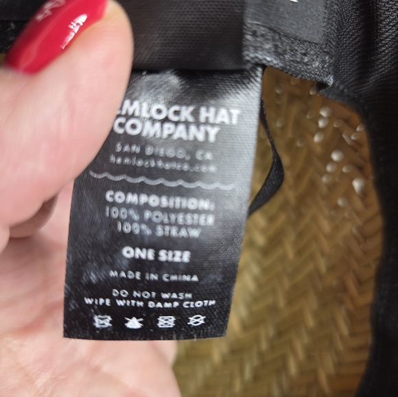 Hemlock Big Kid's UPF50+ Lifeguard Hawaiian Straw Hat One Size - Picture 7 of 7